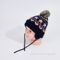 Baby autumn and winter double-layer knitted beanie hat